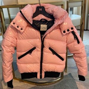 SAM. Kids Glossy Pink Puffer Coat